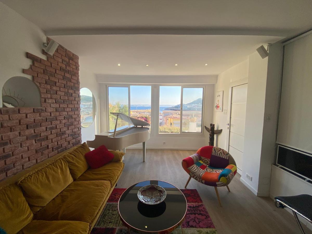 מרסיי Au Coeur Du Parc National Du Massif Des Calanques, La Flibuste Des Goudes, Maison 2 Chambres, Climatisee, Jardins, Solarium, Proche Plage, Large Vue Mer מראה חיצוני תמונה