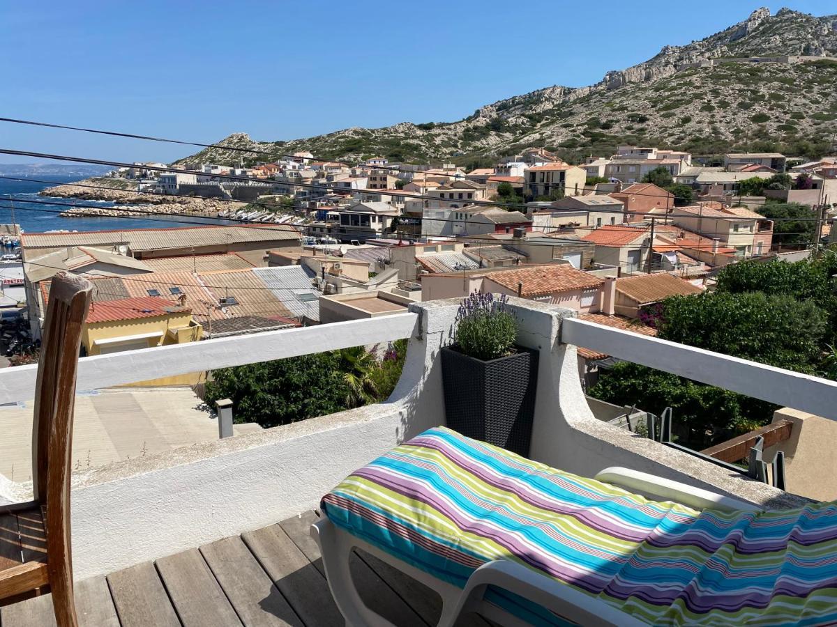 מרסיי Au Coeur Du Parc National Du Massif Des Calanques, La Flibuste Des Goudes, Maison 2 Chambres, Climatisee, Jardins, Solarium, Proche Plage, Large Vue Mer מראה חיצוני תמונה