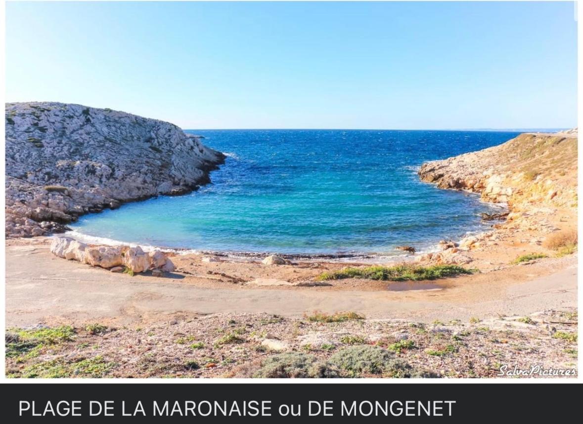 מרסיי Au Coeur Du Parc National Du Massif Des Calanques, La Flibuste Des Goudes, Maison 2 Chambres, Climatisee, Jardins, Solarium, Proche Plage, Large Vue Mer מראה חיצוני תמונה