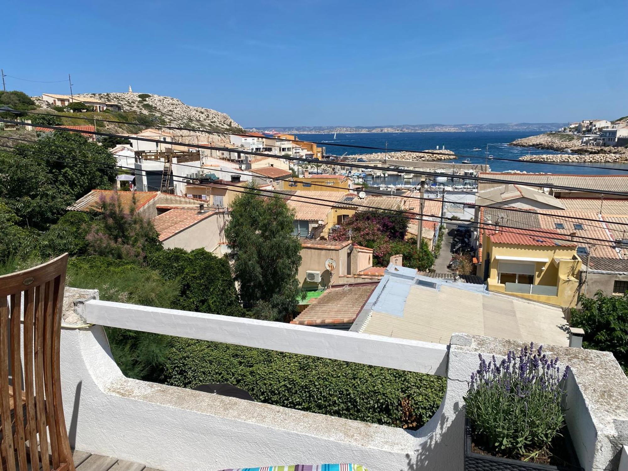 מרסיי Au Coeur Du Parc National Du Massif Des Calanques, La Flibuste Des Goudes, Maison 2 Chambres, Climatisee, Jardins, Solarium, Proche Plage, Large Vue Mer מראה חיצוני תמונה
